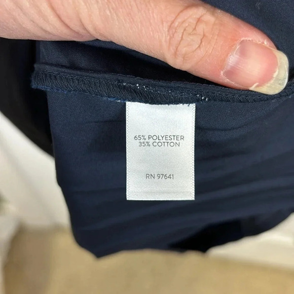 NWT J. Jill navy pleated back sleeveless dress sz xs - Picture 10 of 13